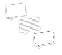 Assortiment de blocs de notes adhésifs en forme de bulle - 16,5 x 12,7 cm - Lot de 3 blocs adhésifs noirs - Fabriqué aux États-Unis