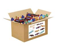 Assortiment de bonbons au chocolat MARS, SNICKERS, BOUNTY, TWIX | Carton 1,8 kg - 180 pièces pour Noël