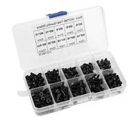 Assortiment de boulons d'écrou, accessoire de réparation d'outil de réparation de kit d'assortiment de kit d'assortiment d'écrou de vis de boulon d'assemblage de 300pcs M3 noir 10.9 de grade 10.9