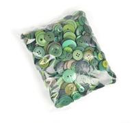 Assortiment de boutons à coudre ronds en résine en plusieurs couleurs, 1 à 3 cm de diamètre, finition lisse et imperméable pour loisirs créatifs, réparation de vêtements, scrapbooking, festival (vert