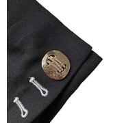 Assortiment de boutons, Boutons en métal for l'artisanat de vêtements ronds sac à main mariage multicolore plusieurs tailles 6 pièces(Black Nickel,23mm)