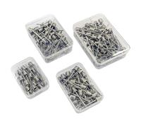 Assortiment de broches de pompe à ballon de sport avec étui de rangement transparent, pièces de gonfleur à visser en acier inoxydable pour broches de remplacement de basket-ball, pièces de gonflage en