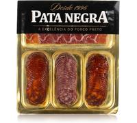 Assortiment de charcuterie ibérique Pata Negra 200 g - Lot de 2 - Sélection charcuterie gastronomique - Jambon ibérique tranché, chorizo, longe et salchichón sous vide