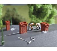 Assortiment De Cheminées 16 Pièces HO Échelle Auhagen 41627