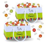 Assortiment de Chocolats de Pâques | 2 Paniers garnis de 25 LINDOR de Lindt aux Saveurs Originales | Idéal à Offrir, Cacher ou comme Décoration de Pâques