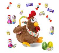 Assortiment de Chocolats de Pâques | 30 confiseries et sa Poule Marron : KINDER Schokobons, MILKA, Figurines et Œufs | Idéal à Offrir, Cacher ou comme Décoration de Pâques