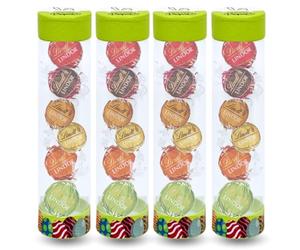 Assortiment de Chocolats de Pâques | 4 Tubes garnis de 6 bouchées LINDOR de LINDT aux Saveurs Originales | Idéal à Offrir, Cacher ou comme Décoration de Pâques