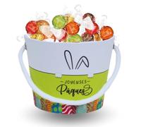 Assortiment de Chocolats de Pâques | Seau garni de 20 bouchées LINDOR de LINDT aux Saveurs Originales | Idéal à Offrir, Cacher ou comme Décoration de Pâques