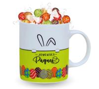 Assortiment de Chocolats de Pâques | Tasse garnie de 15 bouchées LINDOR de LINDT aux Saveurs Originales | Idéal à Offrir, Cacher ou comme Décoration de Pâques
