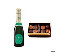 Assortiment de chocolats et Champagne Canard Duchêne en demi-bouteille - 1 bouteille de 37.5cl + 1 ballotin de 200g