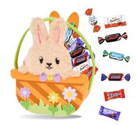 Assortiment de Chocolats | Panier Lapin garni de 40 Bonbons au chocolat : CELEBRATIONS, MILKA, DAIM et KINDER | Idéal à Offrir, Cacher ou comme Décoration de Pâques