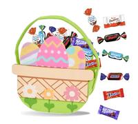 Assortiment de Chocolats | Panier Oeufs garni de 40 Bonbons au chocolat : CELEBRATIONS, MILKA, DAIM et KINDER | Idéal à Offrir, Cacher ou comme Décoration de Pâques