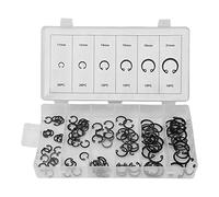 Assortiment de circlips, 100 pièces, anneaux de retenue à pression, clips en C, attaches métalliques durables pour la réparation de machines, entretien automobile, 6 tailles de 11