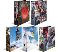Assortiment de classeurs à motifs HERMA "Sport" A4 largeur de dos : 70 mm 5 pièces
