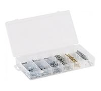 Assortiment de clous - AGT - 550 pièces - 9 tailles - Acier zingué - Coffret de rangement
