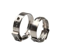 Assortiment de colliers de serrage à oreille unique en acier inoxydable 304, 45 pièces de 5,8 à 23,5 mm