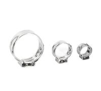 Assortiment de colliers de serrage à oreille unique en acier inoxydable 304, 5/10 pièces(36.4-39.6mm 5pcs)