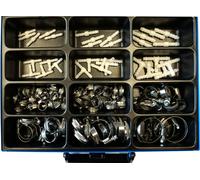 Assortiment de colliers de serrage DRESSELHAUS Paquet promotionnel dans une caisse en tôle