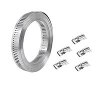 Assortiment de colliers de serrage en acier inoxydable avec 5 fixations réglables