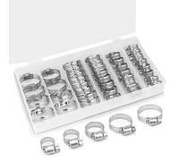 Assortiment de colliers de serrage en acier inoxydable de type lourd pour tuyaux de plomberie, réparation automobile, colliers de serrage résistants