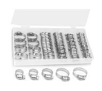 Assortiment de colliers de serrage polyvalents en acier inoxydable résistant à la corrosion pour usage domestique et automobile