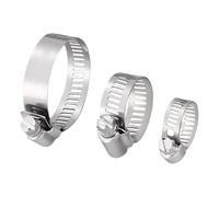 Assortiment de colliers de serrage réglables en acier inoxydable 304 - Colliers de serrage à vis sans fin durables for applications domestiques, automobiles et marines(194-216mm(5pcs))