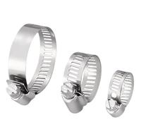 Assortiment de colliers de serrage réglables en acier inoxydable 304 - Colliers de serrage robustes à engrenage à vis sans fin for usage domestique et industriel(155-178mmx5pcs)