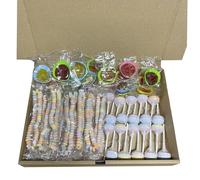 Assortiment de confiseries rétro - Box à bonbons rétro - 20 bonbons colliers - 20 bonbons roudoudous - 20 sucettes lollies - 60pièces