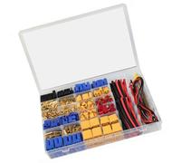 Assortiment de connecteurs de câblage de batterie comprenant des fiches XT30 / 90 EC3 / 5 T, un câble en silicone, des manchons rétractables, des bornes métalliques pour les mises à niveau de loisirs