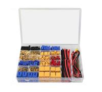 Assortiment de connecteurs de câblage de batterie comprenant des fiches XT30 / 90 EC3 / 5 T, un câble en silicone, des manchons rétractables, des bornes métalliques pour les mises à niveau de loisirs