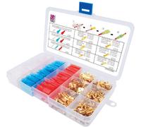 Assortiment de cosses à languette mâles TRU COMPONENTS T1809C019 rouge, bleu, transparent, laiton 320 parties