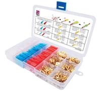 Assortiment de cosses à languette mâles TRU COMPONENTS T1809C019 rouge, bleu, transparent, laiton 320 parties