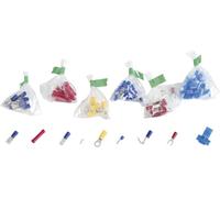 Assortiment de cosses à sertir 838517 0.705 mm² 10 mm² blanc, jaune, rouge, bleu, métal 1050 pc(s)