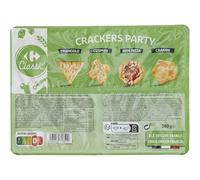 Assortiment de Crackers Apéritifs aux Graines de Sésame, Pavot, Emmental, Pizza et Bacon, Blé Origine France, Sac de 380 g - Lot de 3