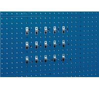 Bott Assortiment de porte-outils 15-pcs. galvanisé p. panneaux perforés chacun 5 croc Quantité:1