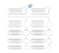 Assortiment de crochets d ' oreille en fer, 480 pièces, avec, B | Attaches de boucles d ' oreilles de formes multiples, y compris des Divisions de bijoux rondes en forme de goutte