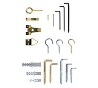 Assortiment de crochets, œillets, crochets et cintres pour tableaux 198 pièces ST/PL Black+Decker