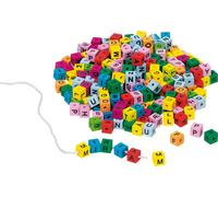 Assortiment De Cubes De Lettres Colorés À Enfiler