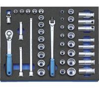 Assortiment de douilles Gedore 3/8" en module CT 2/4, 43 pces 2005 CT2-D 30
