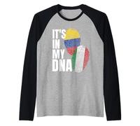 Assortiment de Drapeaux de l'ADN Italien et colombien Manche Raglan