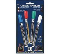 Assortiment de Feutres Craie Liquide - x 4 - Securit - - Plastique