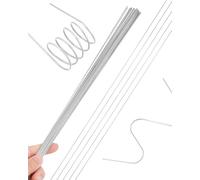 Assortiment de fils à ressort en acier inoxydable (20 pièces, 50 cm) - Fils durables, résistants à la corrosion et flexibles for le bricolage et l'artisanat(1.3mm)