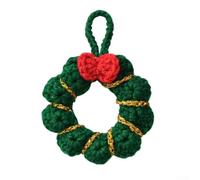 Assortiment de fils tricotés pour sapin de Noël à suspendre avec laine et design miniature (couronne de fil)