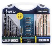 Assortiment de forets et d'embouts 22 pièces Alpen 800222100