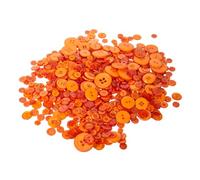 Assortiment de formes et de tailles pour loisirs créatifs, 250 g - Orange - Boutons mixtes en plastique pour couture, artisanat, scrapbooking et projets de bricolage