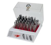 Assortiment de fraises en métal dur avec tige de 6 mm, idéales pour l'usinage précis et la finition de surfaces sur des matériaux durs.