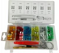 Assortiment de fusibles automobiles Rosfix 5A-30A - 93 pièces avec testeur & pince