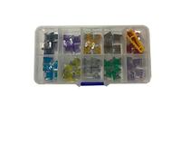 Assortiment de fusibles de voiture combinés, 50/100 pièces, for voitures de Type lame automatique, 2/3/5/7, 5/10/15/20/25/30/35A, avec boîte et Clip(50pcs Mini Fuse)