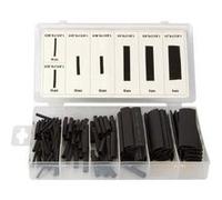 Toolland Assortiment de gaines thermorétractables HAS07 Noir 1 set
