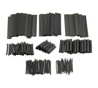 Assortiment de gaines thermorétractables doublées de colle noire, 127 pièces de gaine en polyoléfine (2 à 14 mm ID), rapport de rétrécissement 2:1, ignifuge, température de fonctionnement de -55 °C à